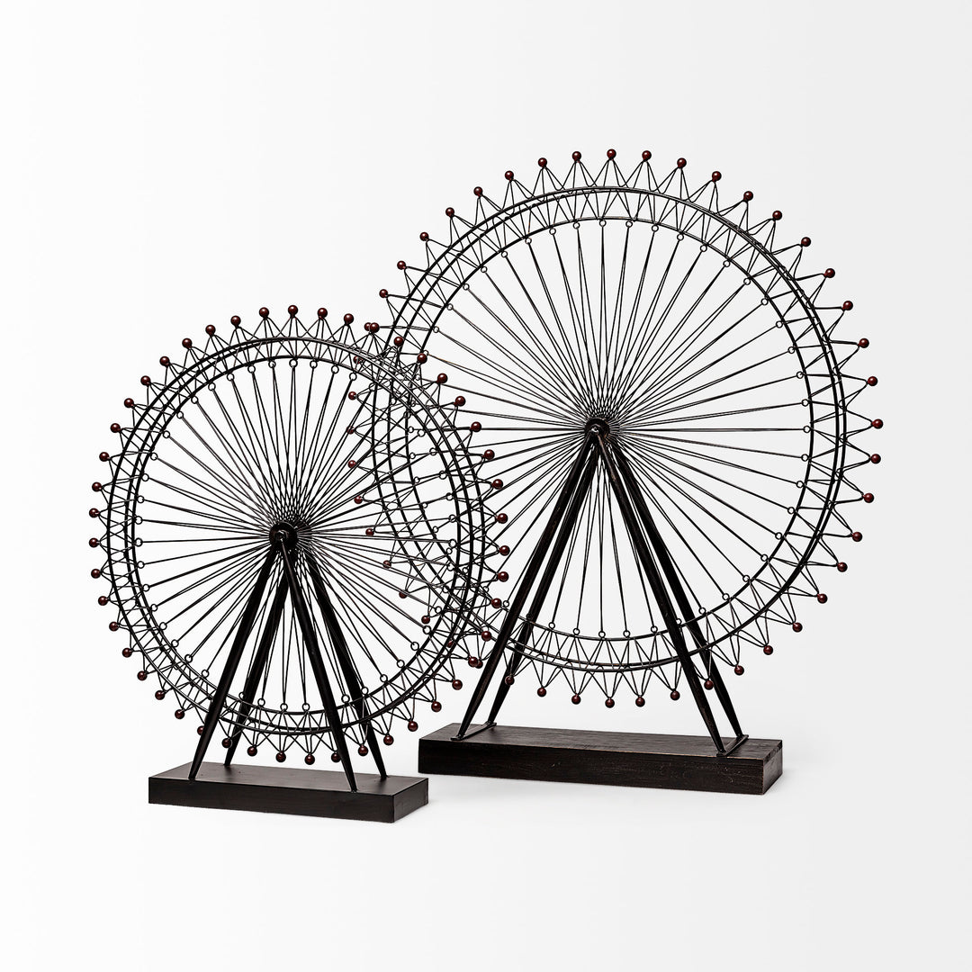 London Eye 3L x 25W Black Metal London Eye Replica Decor Mercana