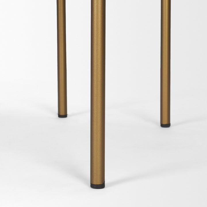 Parker Brown Faux Leather Seat Gold Metal Bar Stool Dining Room Mercana