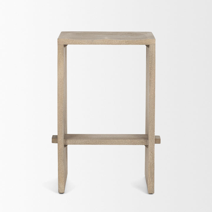 Aida 26" Seat Height Light Gray Wood Counter Stool Dining Room Mercana
