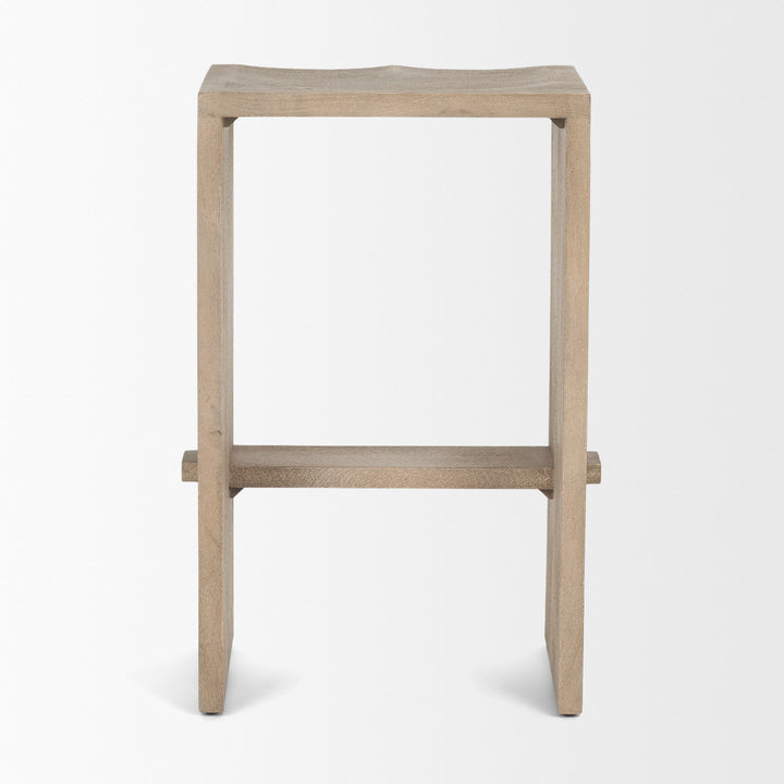 Aida 26" Seat Height Light Gray Wood Counter Stool Dining Room Mercana