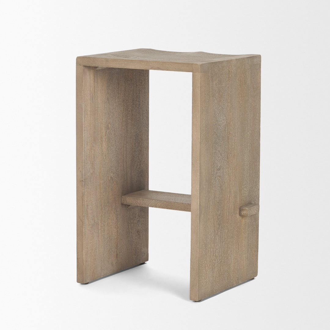 Aida 26" Seat Height Light Gray Wood Counter Stool Dining Room Mercana