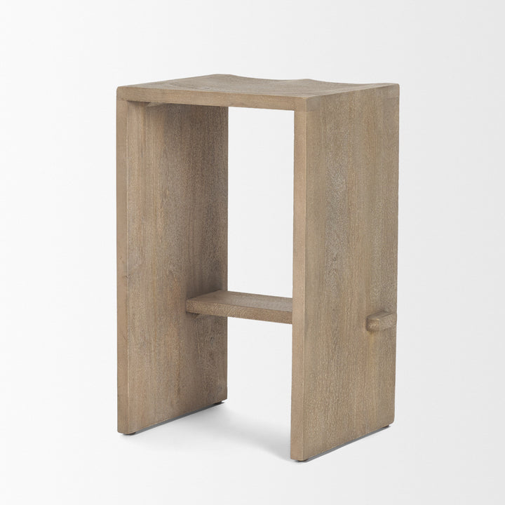 Aida 26" Seat Height Light Gray Wood Counter Stool Dining Room Mercana