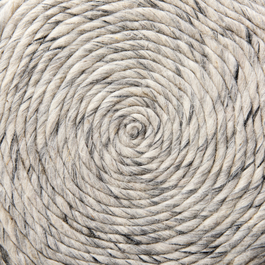 Esfera Beige Chevron Woven Round Pouf Living Room Mercana