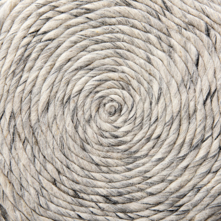 Esfera Beige Chevron Woven Round Pouf Living Room Mercana