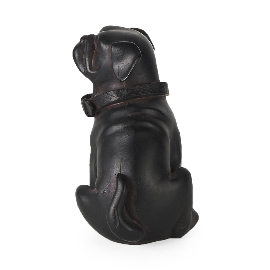 Cadence 4L x 5W Black Resin Pug Dog Decor Mercana