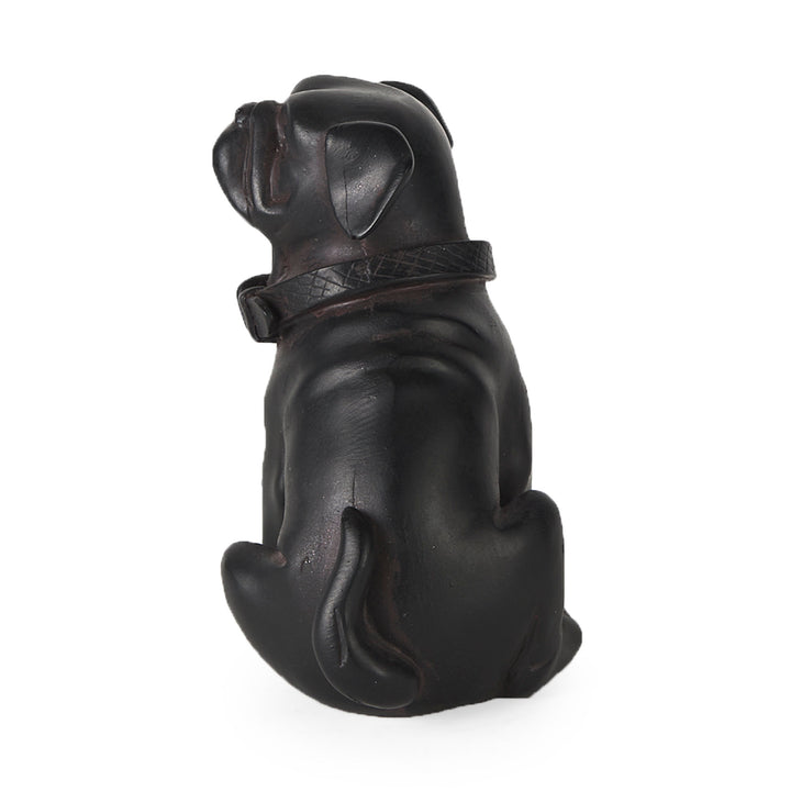 Cadence 4L x 5W Black Resin Pug Dog Decor Mercana