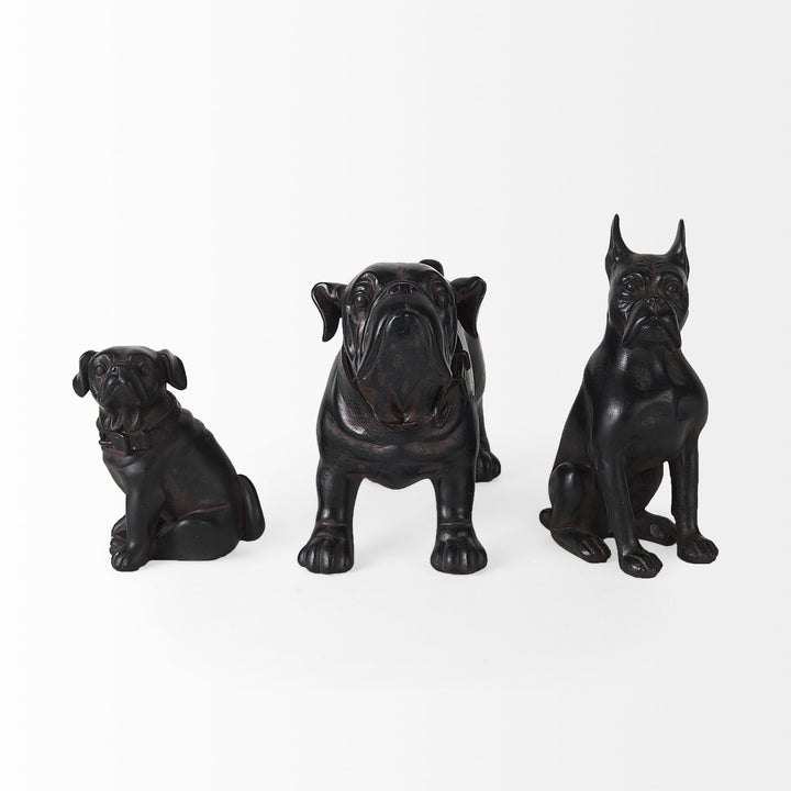 Cadence 4L x 5W Black Resin Pug Dog Decor Mercana