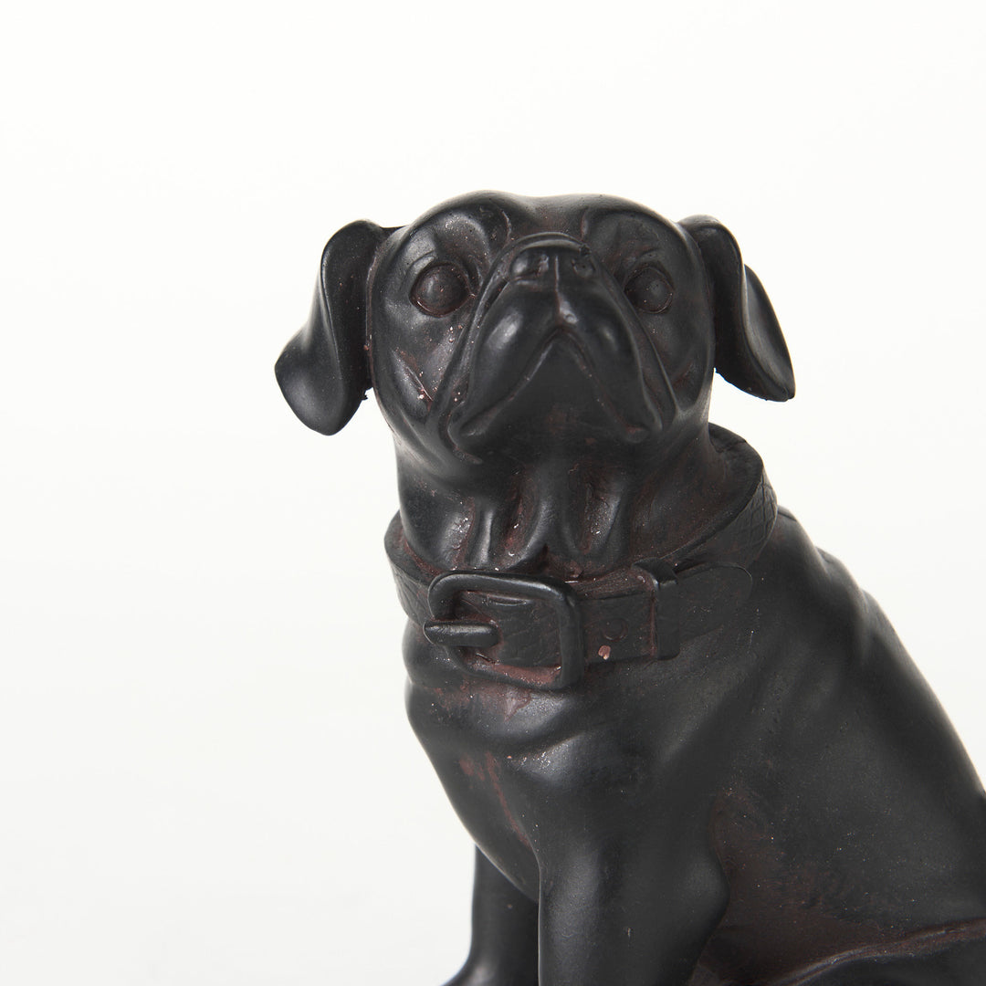 Cadence 4L x 5W Black Resin Pug Dog Decor Mercana