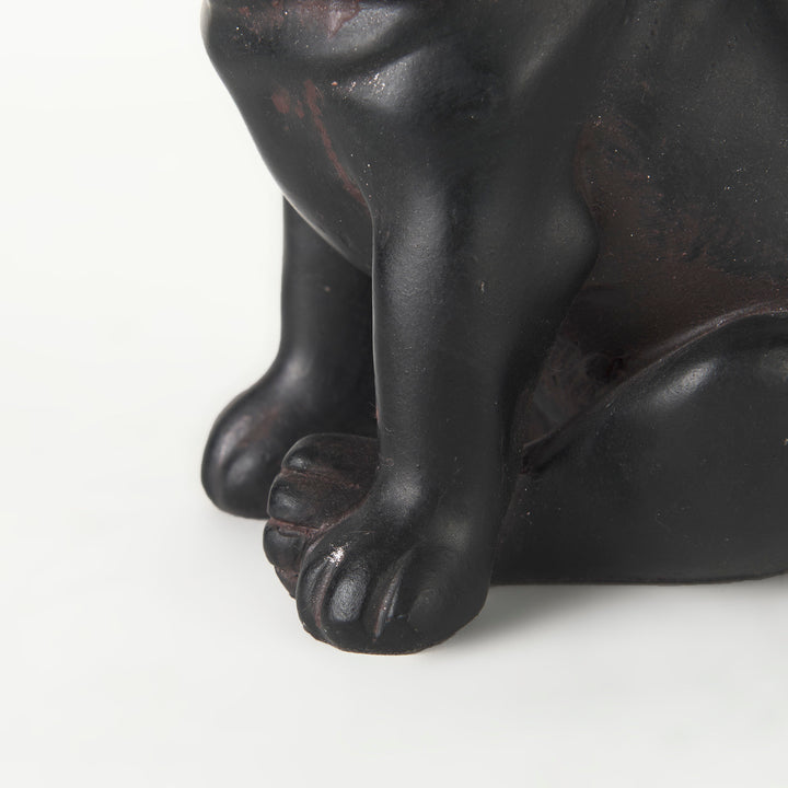 Cadence 4L x 5W Black Resin Pug Dog Decor Mercana