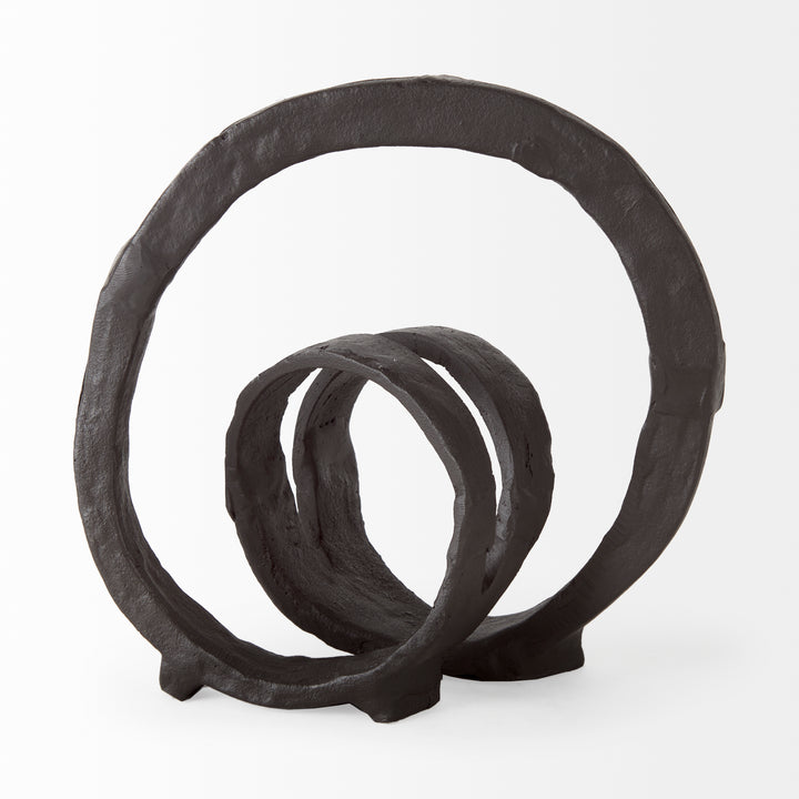 Stanislaw II Black Metal Infinite Ribbon Sculpture Decor Mercana
