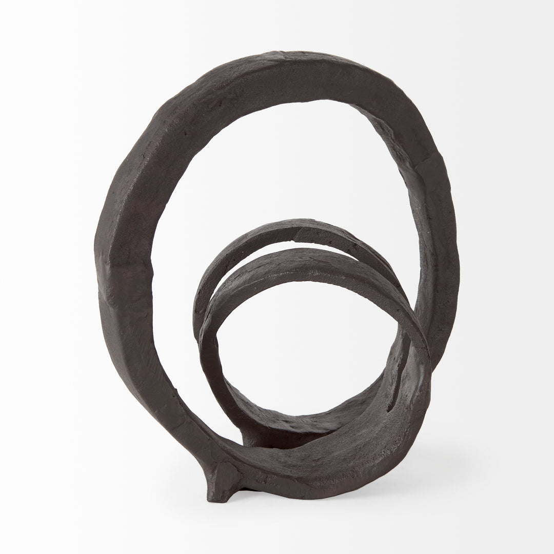 Stanislaw II Black Metal Infinite Ribbon Sculpture Decor Mercana