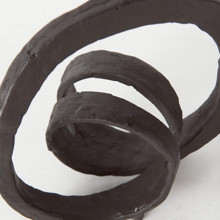 Stanislaw II Black Metal Infinite Ribbon Sculpture Decor Mercana