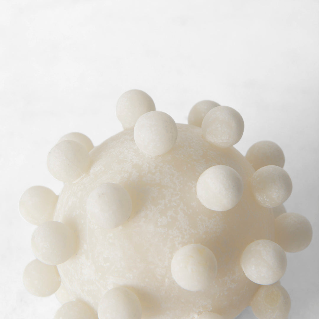 Malo Cream Resin Small Sphere Decorative Object Decor Mercana