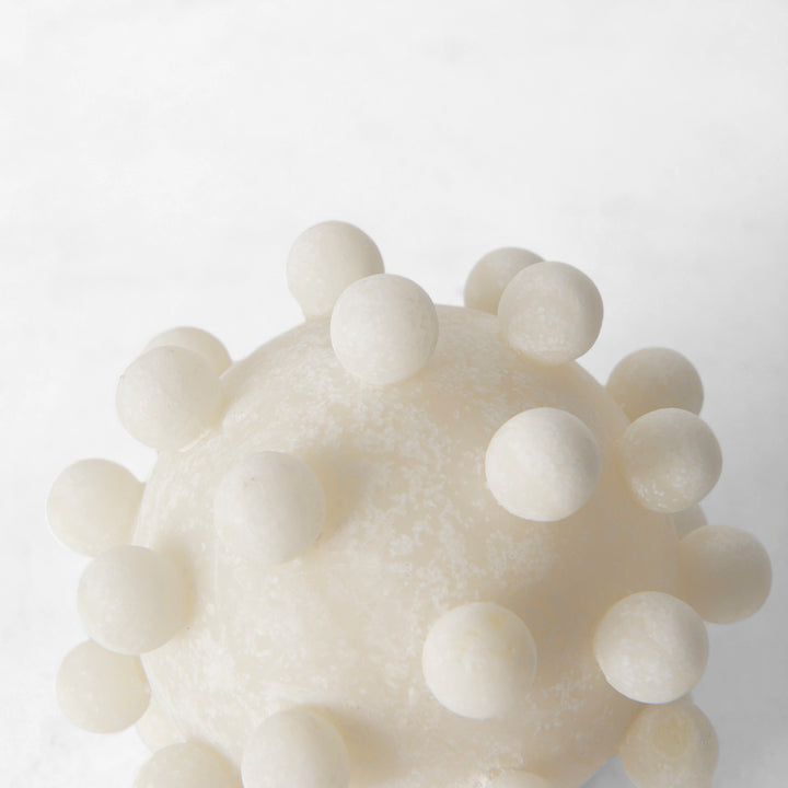 Malo Cream Resin Small Sphere Decorative Object Decor Mercana