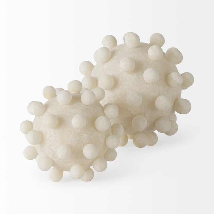 Malo Cream Resin Large Sphere Decorative Object Decor Mercana