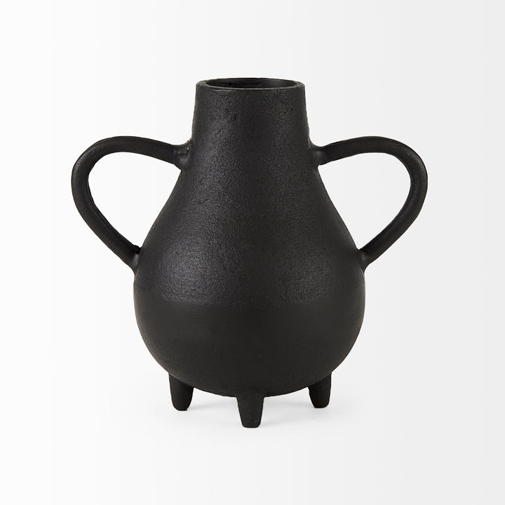 Cyrus Black Two handled Vase Decorative Object Decor Mercana