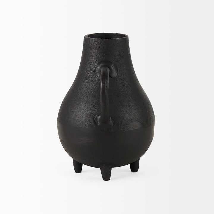 Cyrus Black Two handled Vase Decorative Object Decor Mercana