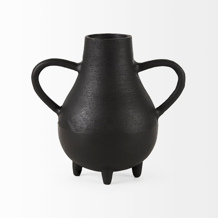 Cyrus Black Two handled Vase Decorative Object Decor Mercana