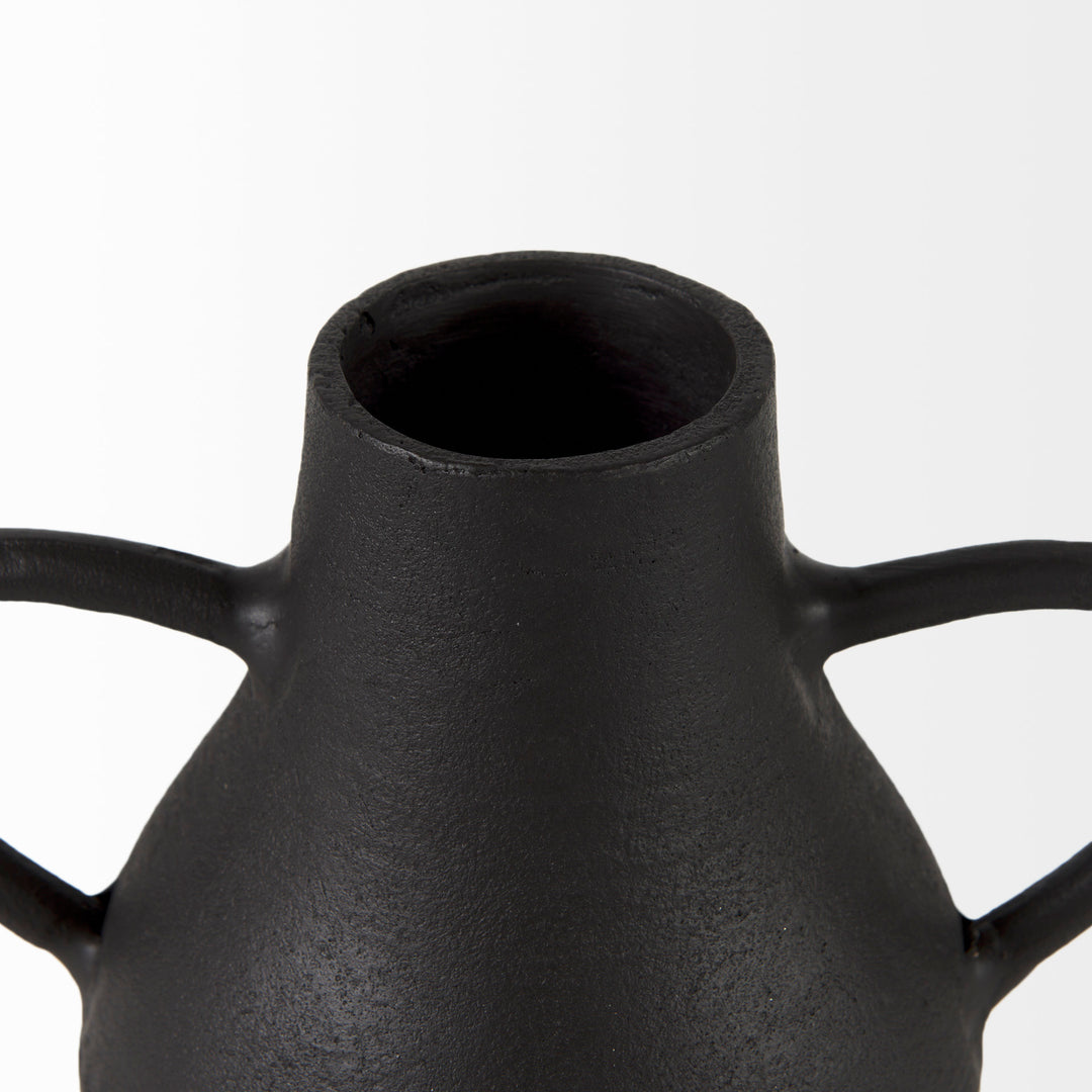 Cyrus Black Two handled Vase Decorative Object Decor Mercana