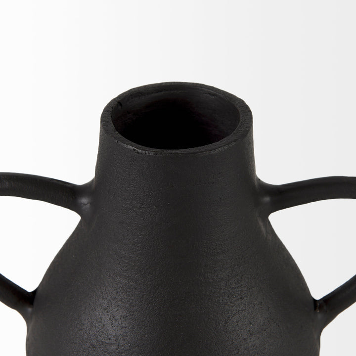 Cyrus Black Two handled Vase Decorative Object Decor Mercana