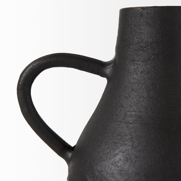 Cyrus Black Two handled Vase Decorative Object Decor Mercana