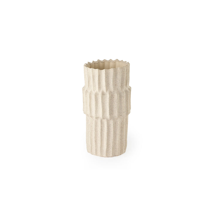 Cardon 14.4H Cream Ceramic Vase Decor Mercana