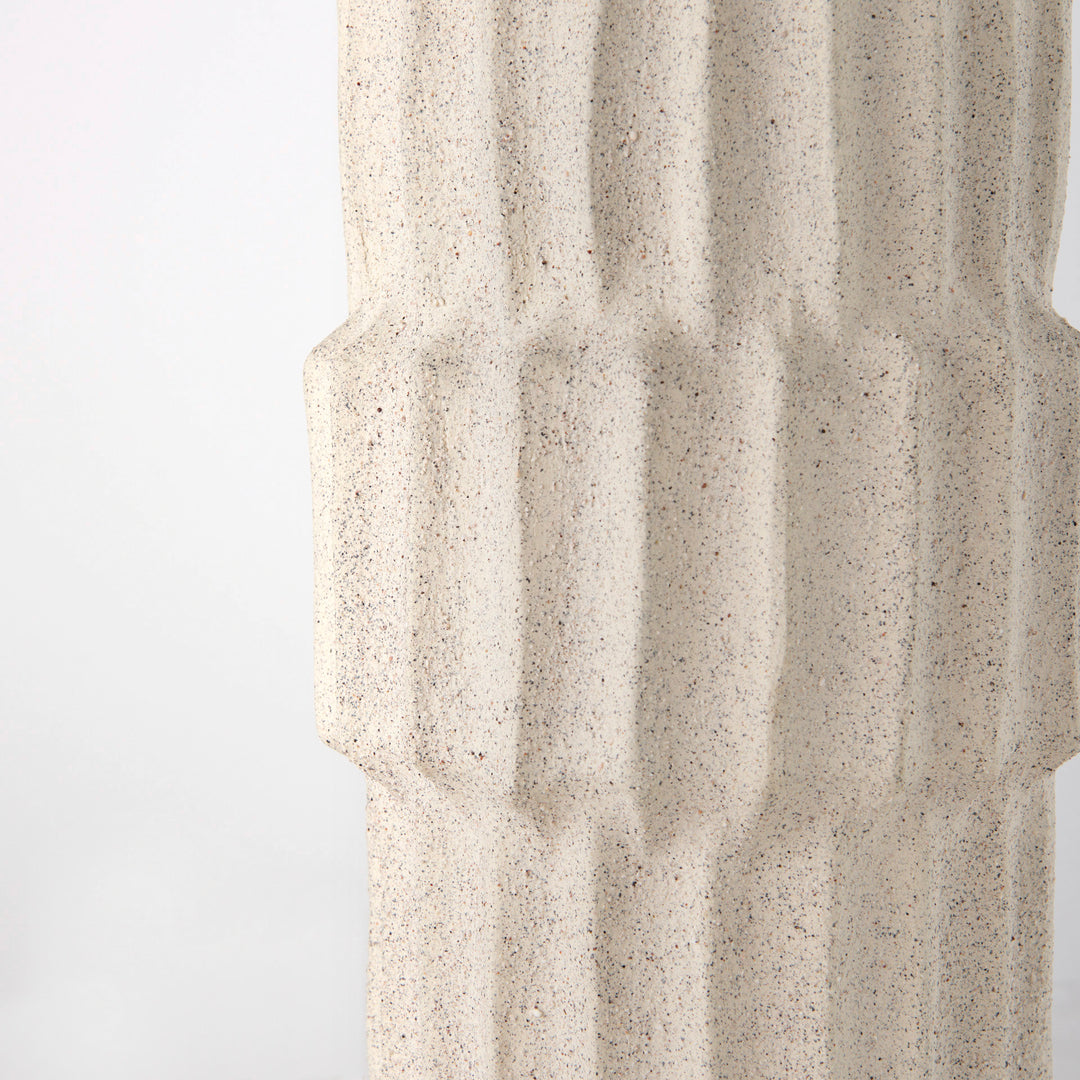 Cardon 14.4H Cream Ceramic Vase Decor Mercana