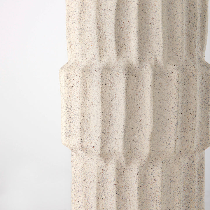 Cardon 14.4H Cream Ceramic Vase Decor Mercana