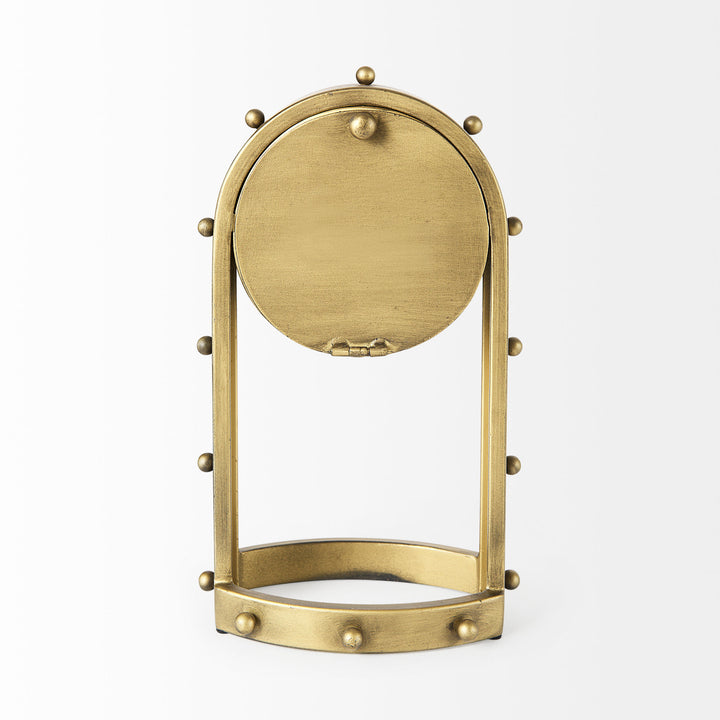Marian Gold Studded Table Clock Decor Mercana