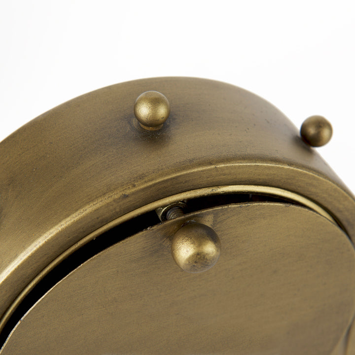 Marian Gold Studded Table Clock Decor Mercana
