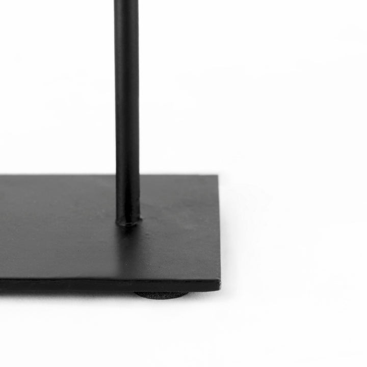 Micra Matte Black Metal Decorative Object on a Stand Decor Mercana
