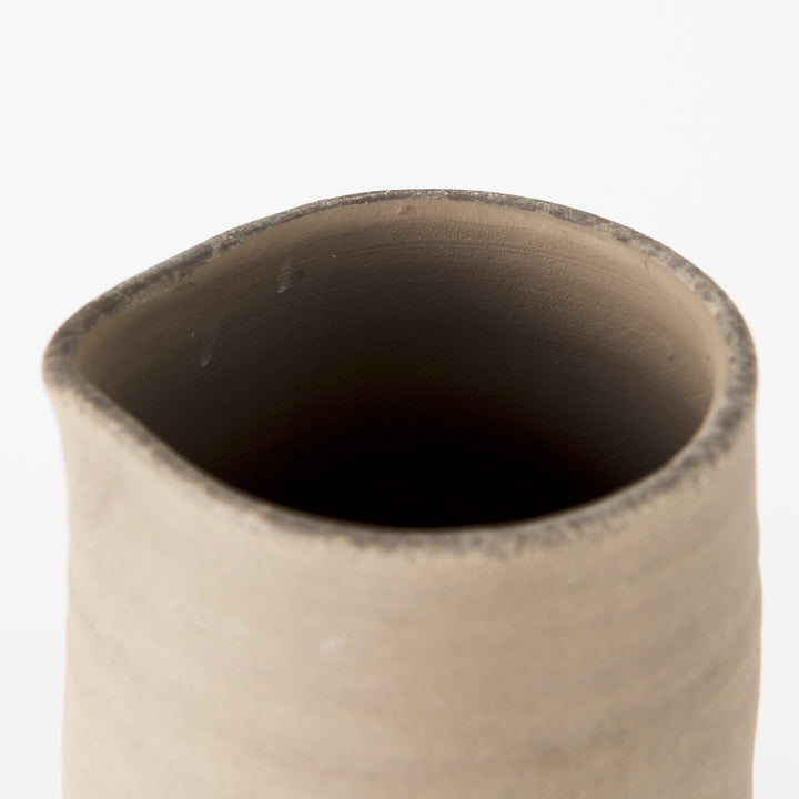 Garand Large 18.8H Two-Toned Black/Natural Ceramic Jug Decor Mercana