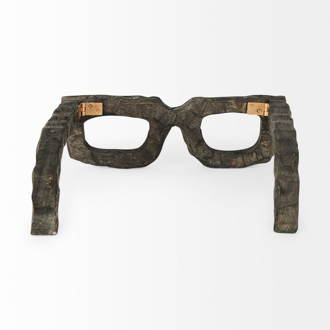 Elliot 13L x 14W Brown Wooden Eyeglasses Decor Mercana
