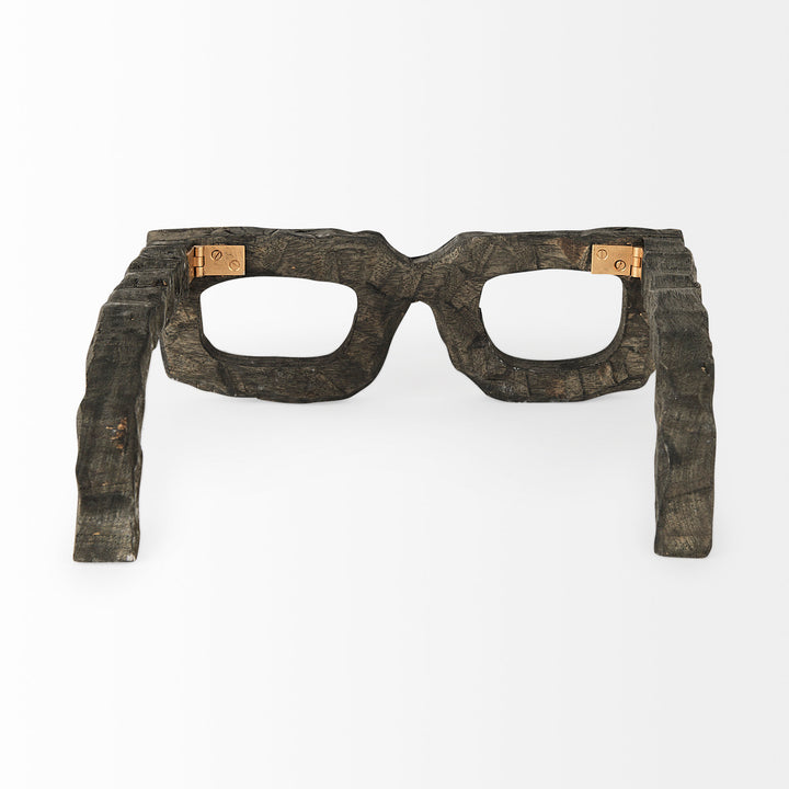 Elliot 13L x 14W Brown Wooden Eyeglasses Decor Mercana