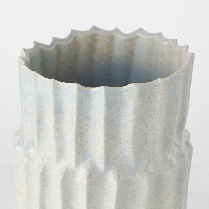 Cardon 14.4H Gray Ceramic Vase Decor Mercana