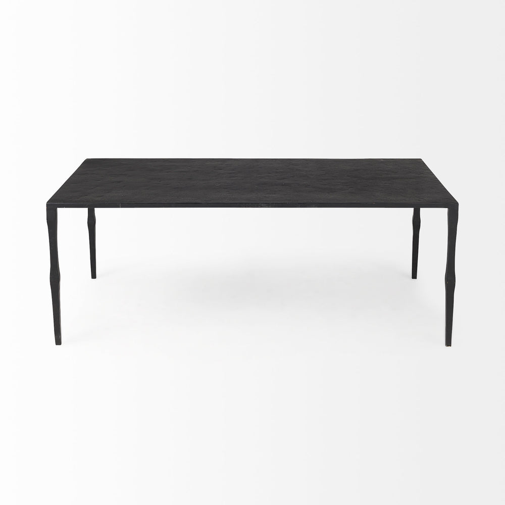 Timothy 42.0 X 22.0 X 15.5 Ebony Black Iron Coffee Table Living Room Mercana