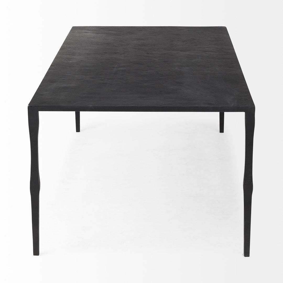 Timothy 42.0 X 22.0 X 15.5 Ebony Black Iron Coffee Table Living Room Mercana