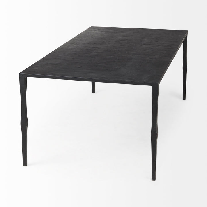 Timothy 42.0 X 22.0 X 15.5 Ebony Black Iron Coffee Table Living Room Mercana