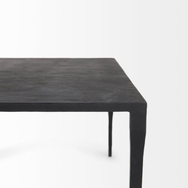 Timothy 42.0 X 22.0 X 15.5 Ebony Black Iron Coffee Table Living Room Mercana