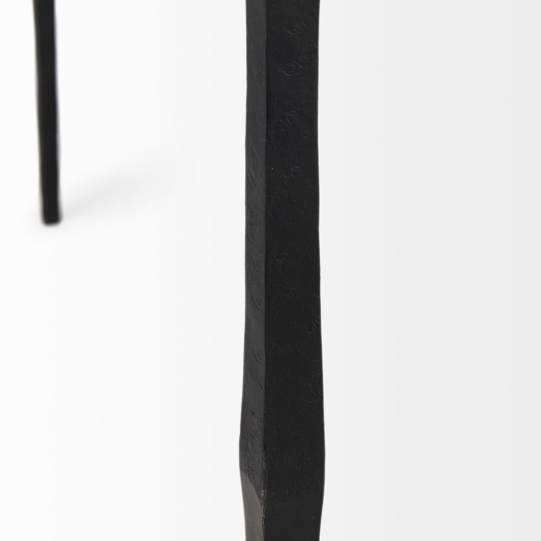Timothy 48.0 X 8.0 X 30.0 Ebony Black Iron Console Table Dining Room Mercana