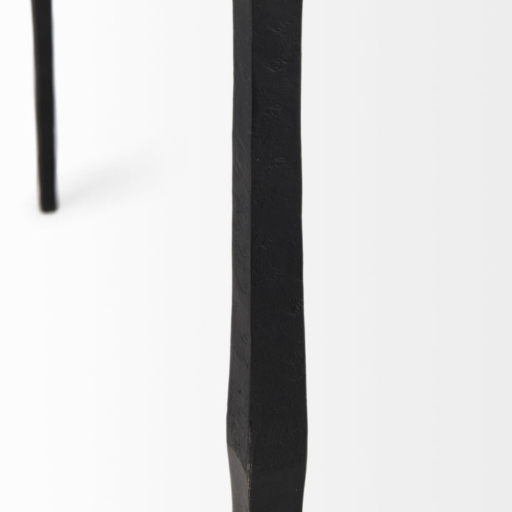 Timothy 48.0 X 8.0 X 30.0 Ebony Black Iron Console Table Dining Room Mercana