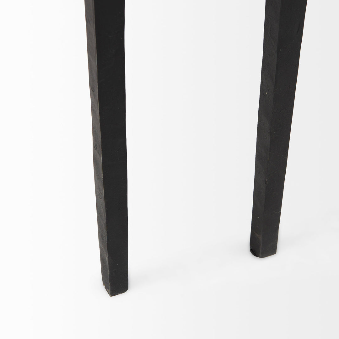 Timothy 48.0 X 8.0 X 30.0 Ebony Black Iron Console Table Dining Room Mercana