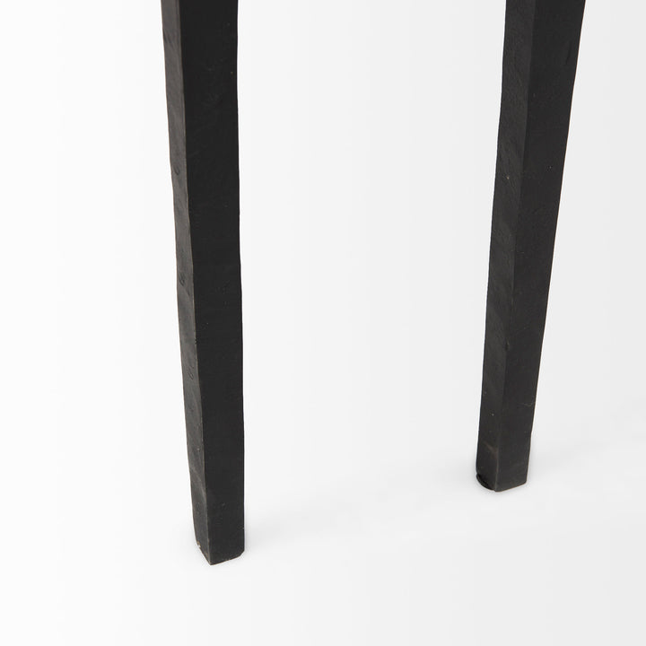 Timothy 48.0 X 8.0 X 30.0 Ebony Black Iron Console Table Dining Room Mercana