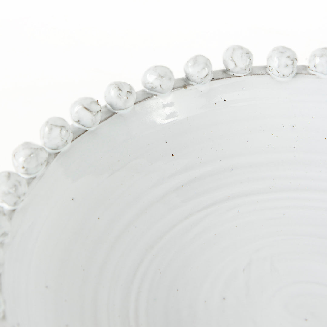 Basin 16" Round Off-White Glazed Decorative Bowl Decor Mercana