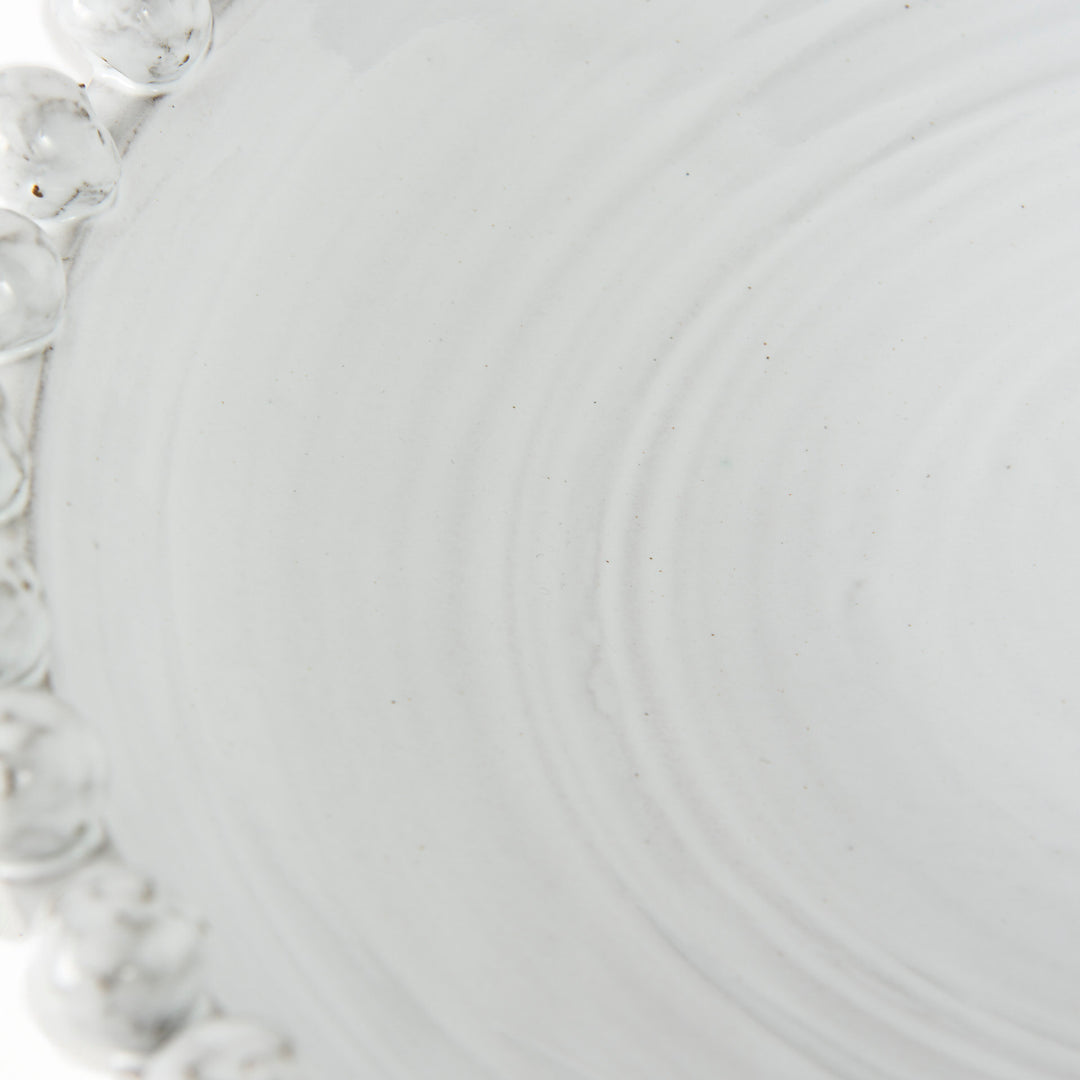 Basin 16" Round Off-White Glazed Decorative Bowl Decor Mercana