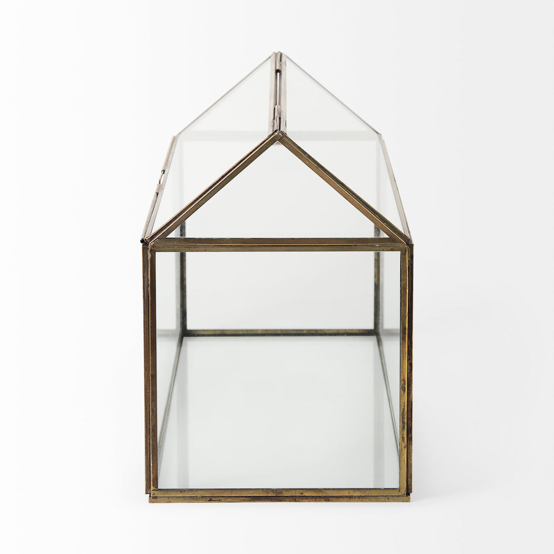 Hutt Gold Glass Terrarium Box Decor Mercana