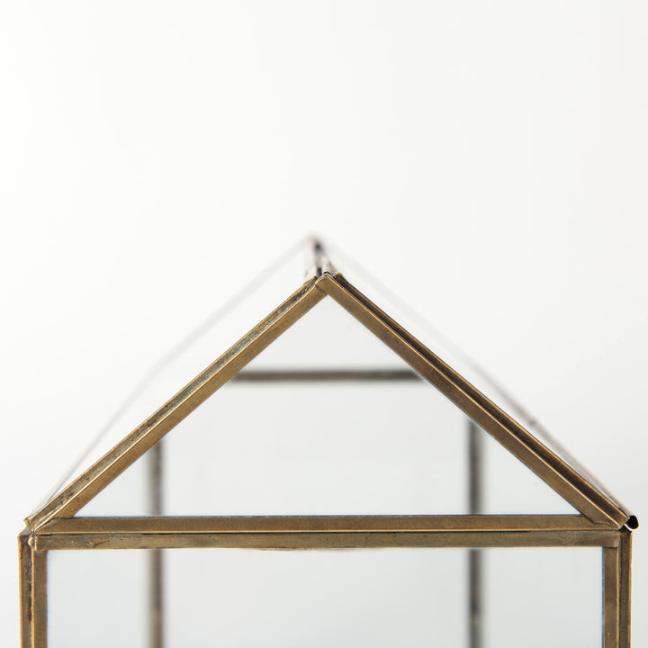 Hutt Gold Glass Terrarium Box Decor Mercana