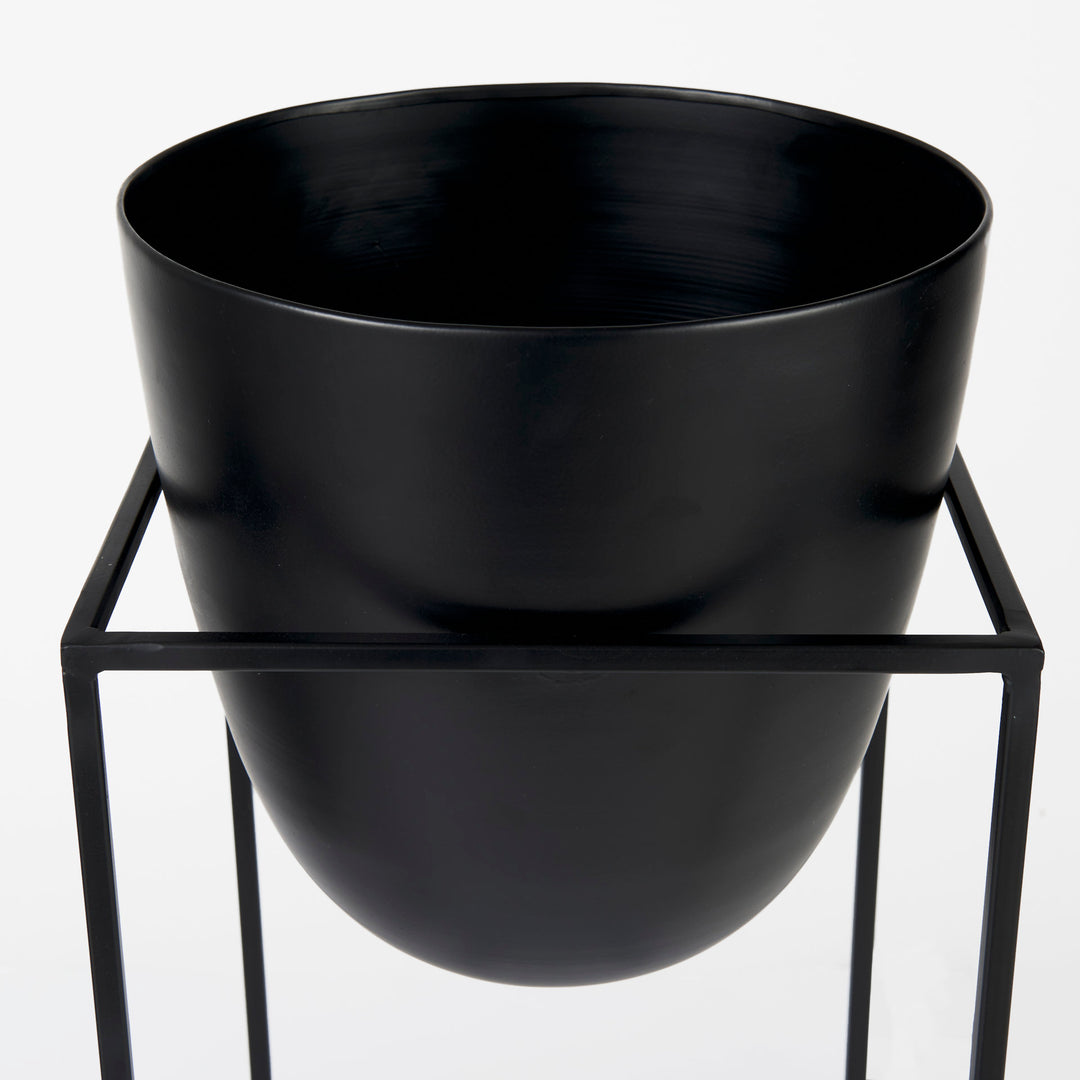 Bumble (Set of 2) Black Plant Stands Decor Mercana