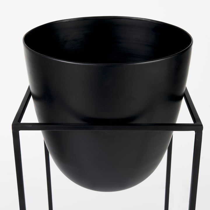 Bumble (Set of 2) Black Plant Stands Decor Mercana