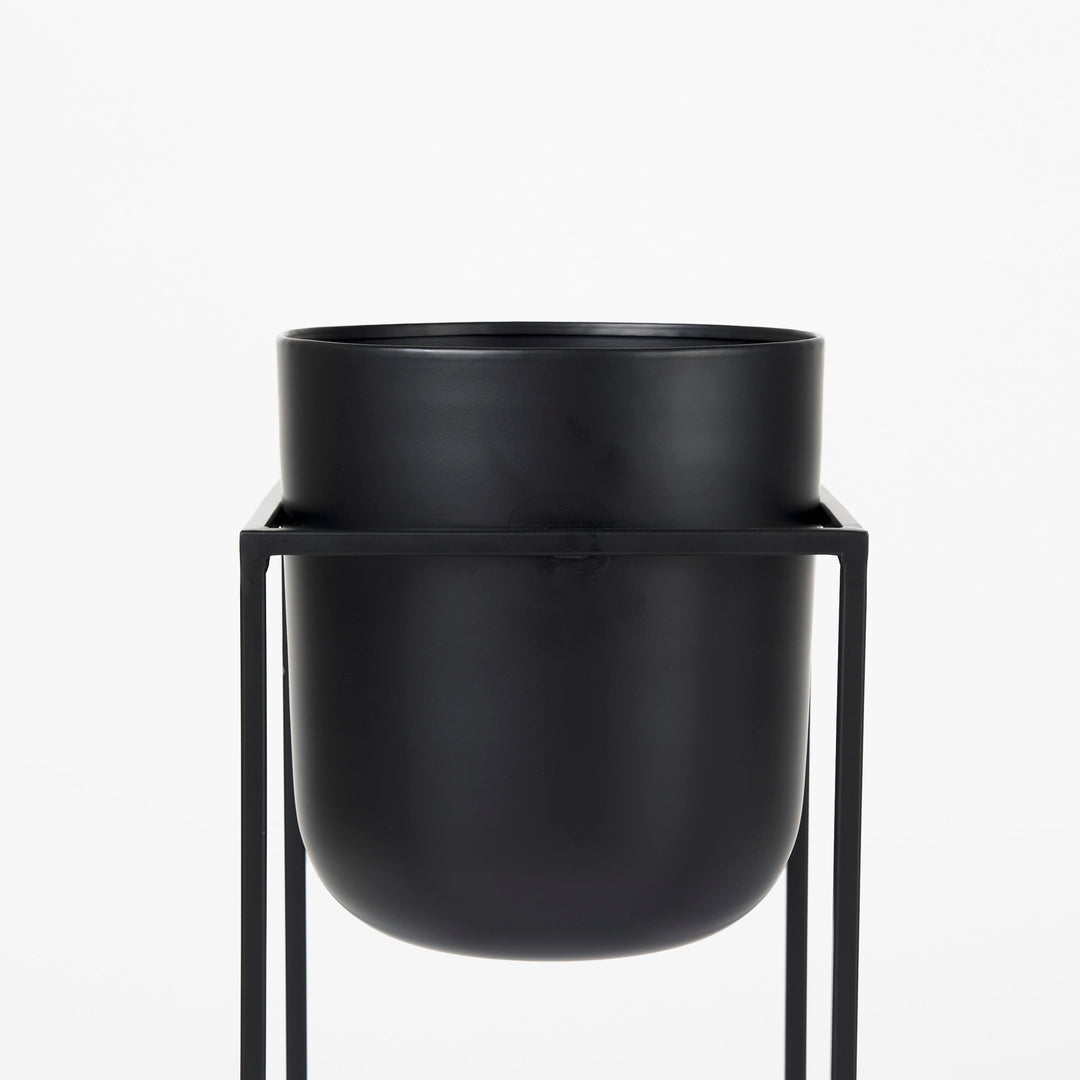 Bumble (Set of 2) Black Plant Stands Decor Mercana